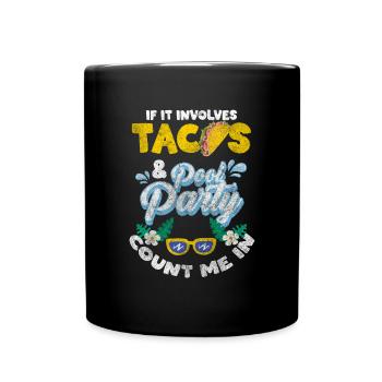 Pool Party Party Recreation Garden Party - Full Colour Mug - black - Front