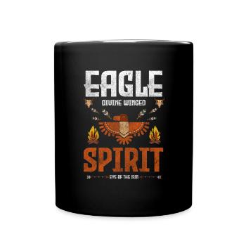Aboriginal Feather Headdress - Full Colour Mug - black - Front