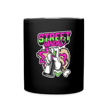 Graffiti Sprayer Rapper Streetmind - Tasse einfarbig - Schwarz - Vorne