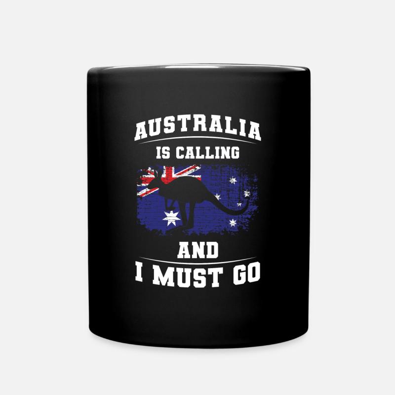 Outback Känguru Metropole - Tasse einfarbig - Schwarz