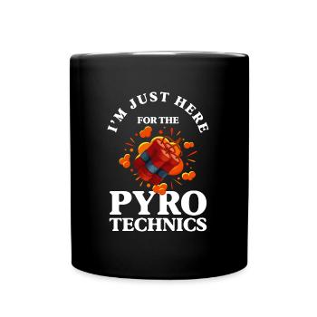 Pyro New Year's Eve Football Fireworks - Full Colour Mug - black - Front