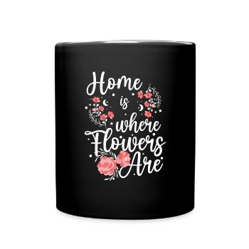 Flower Beautiful Green Thumb Blossom - Full Colour Mug - black - Front