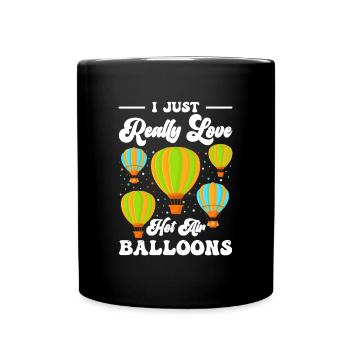 Balloon Ride Aviation Fun Sports - Full Colour Mug - black - Front