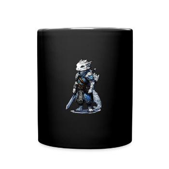 Ice Dragon Character, Role Playing Game portraits - Full Colour Mug - black - Front