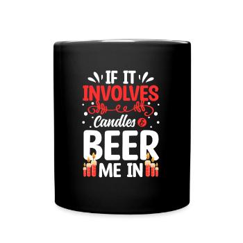 Candles Fire Romance - Full Colour Mug - black - Front