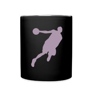 Silhouette de basketteur, design sportif dynamique - Mug uni - noir - Devant