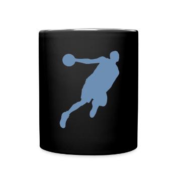 Silhouette de basketteur, design sportif dynamique - Mug uni - noir - Devant