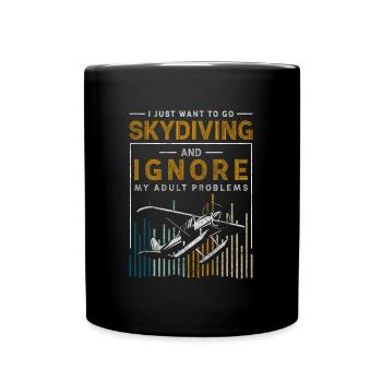 Skydiving passion freefall - Full Colour Mug - black - Front