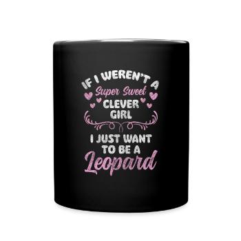 Leopard Wilderness Cat - Full Colour Mug - black - Front