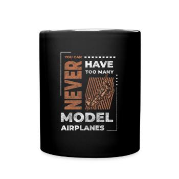 Modellflieger Hobby Flieger Modellfliegen - Tasse einfarbig - Schwarz - Vorne