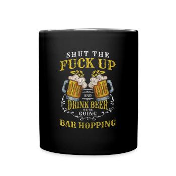 Party Alkohol Schnaps Vollsuff - Tasse einfarbig - Schwarz - Vorne