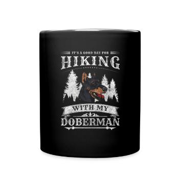 Doberman Dog Owner Animal - Full Colour Mug - black - Front