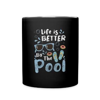 Natation Nageur Hobby Piscine extérieure - Mug uni - noir - Devant