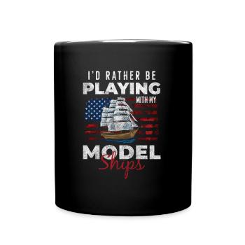 Ship Model Builder Shipping - Full Colour Mug - black - Front
