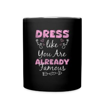 Mode Einkaufen Queen - Tasse einfarbig - Schwarz - Vorne