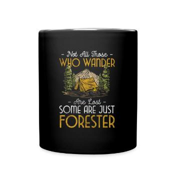 Forester Animal welfare Environmental protection Trees - Full Colour Mug - black - Front