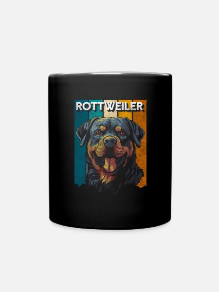 Rassehund Gassi - Tasse einfarbig - Schwarz