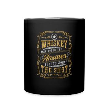 Alkohol Trinker Barkeeper Scotch - Tasse einfarbig - Schwarz - Vorne