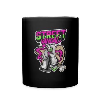 Graffiti Streetart Szene Auffällig - Tasse einfarbig - Schwarz - Vorne