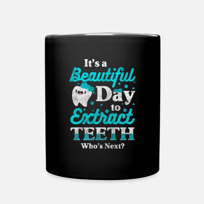 Dentiste Médecine dentaire Dentifrice - Mug uni - noir