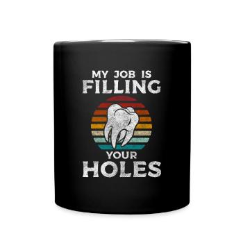 Dentist Specialty Important - Full Colour Mug - black - Front