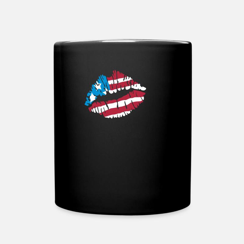 America - Full Colour Mug - black