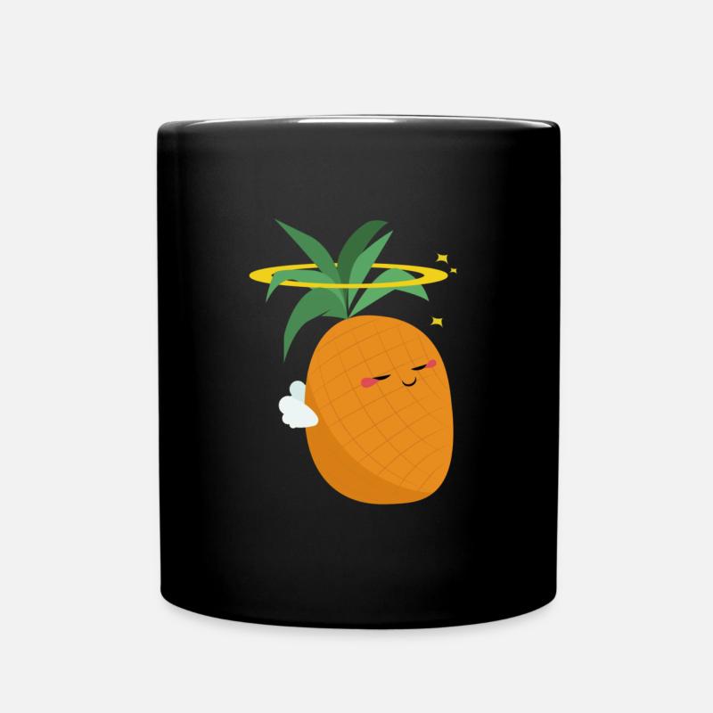 Ananas Ange - Douceur Fruitée - Mug uni - noir