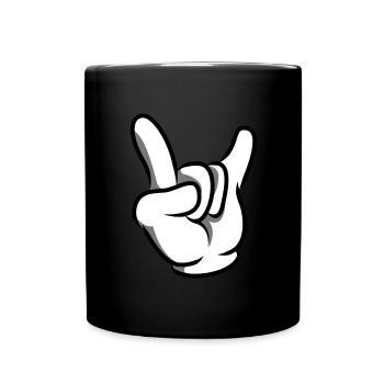 Hand comic party - Tasse einfarbig - Schwarz - Vorne