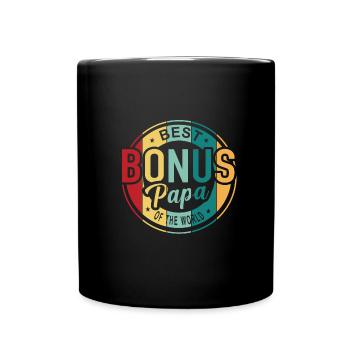 Bonus Papa Bester Bonuspapa Bonusvater T-Shirt - Tasse einfarbig - Schwarz - Vorne