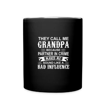 Chemise drôle de grand-père - Mug uni - noir - Devant