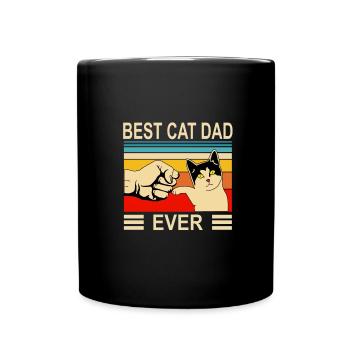 Meilleur Cat Dad Ever T-shirt Funny Père Père - Mug uni - noir - Devant