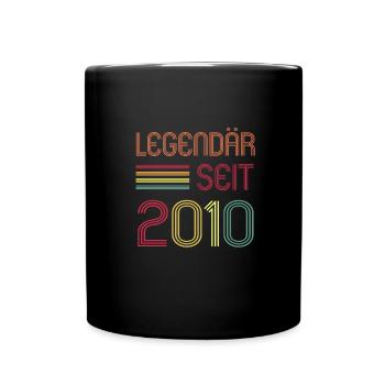 Legendär seit 2010 Geburtstag Kinder Geschenk - Tasse einfarbig - Schwarz - Vorne