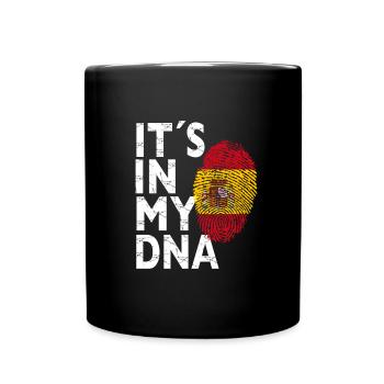 IT'S IN MY DNA Spain Flag Pride National Country - Full Colour Mug - black - Front