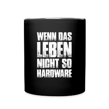 Wenn das Leben nicht so Hardware - Admin - Tasse einfarbig - Schwarz - Vorne