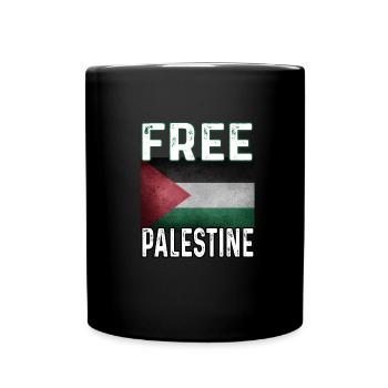 Free Gaza Free Palestine - Full Colour Mug - black - Front