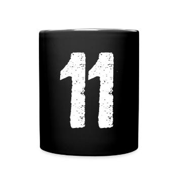 11 nombre vintage - Mug uni - noir - Devant