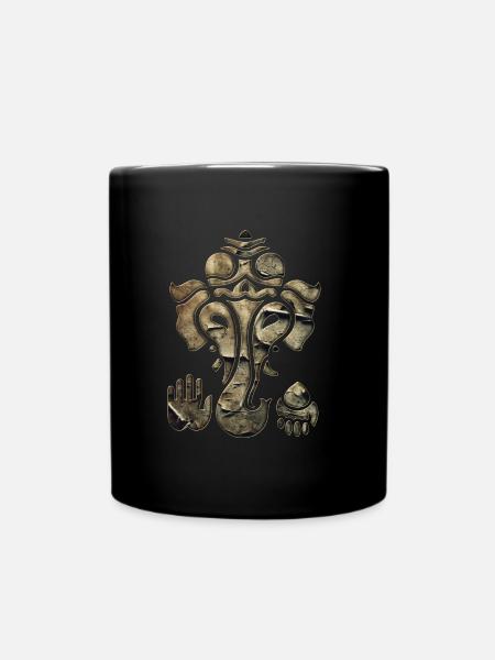 Ganesh, Ganesha, Hindouisme, Yoga, Dieu éléphant - Mug uni - noir