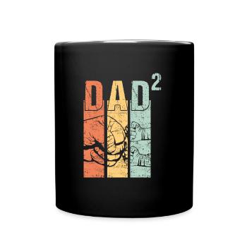 Papa père Papa de 2 deux deuxièmes enfants jumeaux - Mug uni - noir - Devant