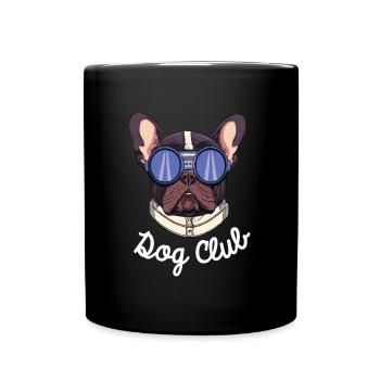 Frenchie Dog Club Pilot Hund Frenchie - Full Colour Mug - black - Front