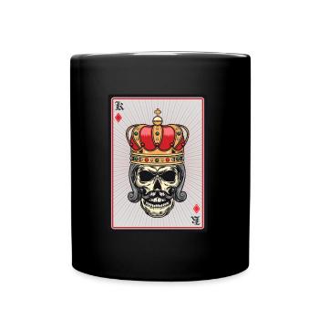 Poker King Skeleton - Full Colour Mug - black - Front