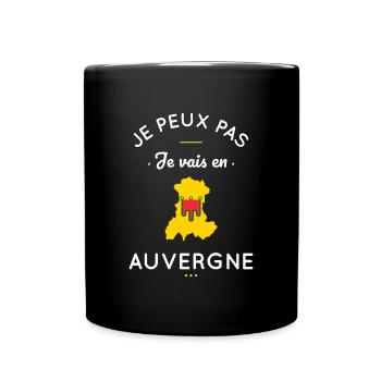 Je peux pas je vais en Auvergne - Mug uni - noir - Devant