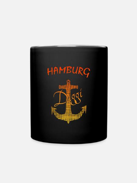 Hamburg - Tasse einfarbig - Schwarz
