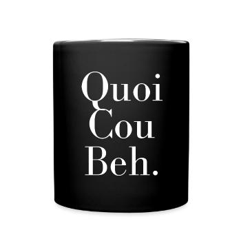design personnalisé quoicoubeh 9 - Mug uni - noir - Devant