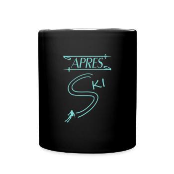 Skiing Apres Ski - Tasse einfarbig - Schwarz - Vorne