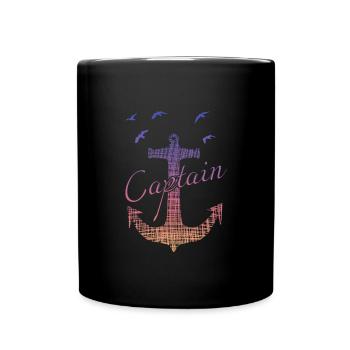 captain - Tasse einfarbig - Schwarz - Vorne