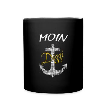 Anker Moin Diggi Hamburg - Tasse einfarbig - Schwarz - Vorne
