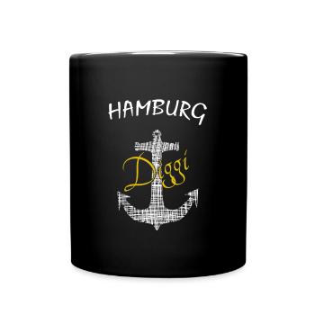 Hamburg Diggi - Tasse einfarbig - Schwarz - Vorne