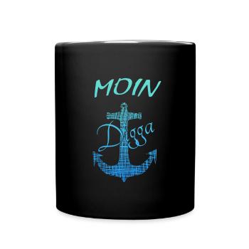 Hamburg Moin - Tasse einfarbig - Schwarz - Vorne