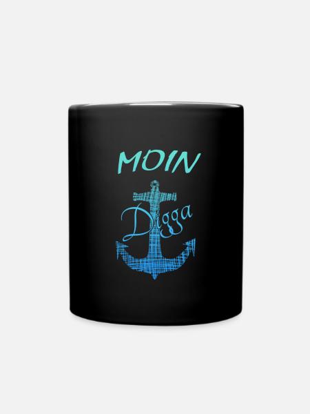 Hamburg Moin - Tasse einfarbig - Schwarz