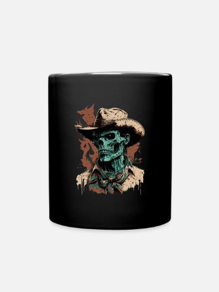 Untoter Cowboy - Tasse einfarbig - Schwarz